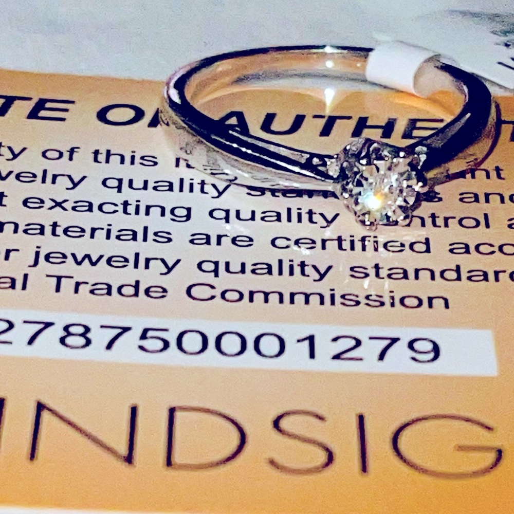 REAL DIAMOND SOLITAIRE BRIDAL ENGAGEMENT RING 1/20